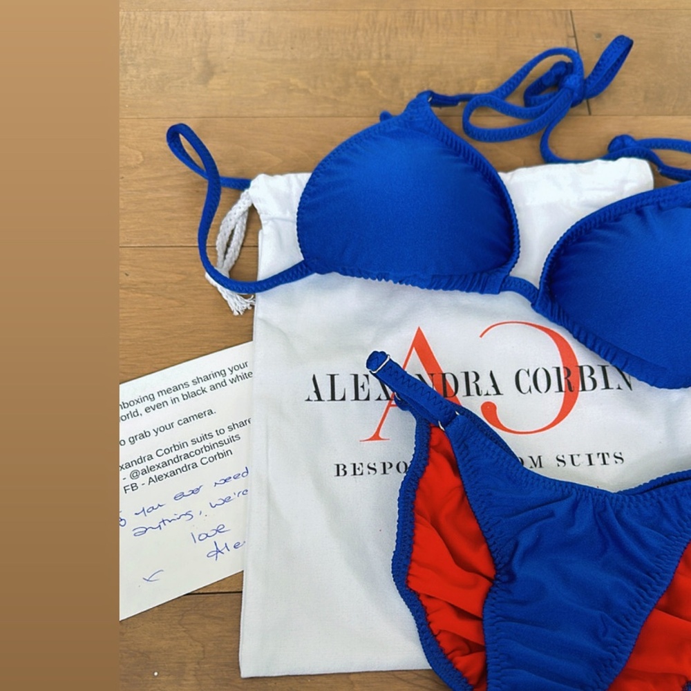 Fit Model Blue Bikini from Alexandra Corbin Suits / Posing Suit